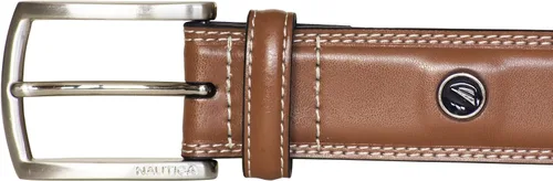 Miniatura 3 de Nautica Men's Dress Leather Belt for Suits and Pants Classic Business Fashion Adjustable Metal Buckle