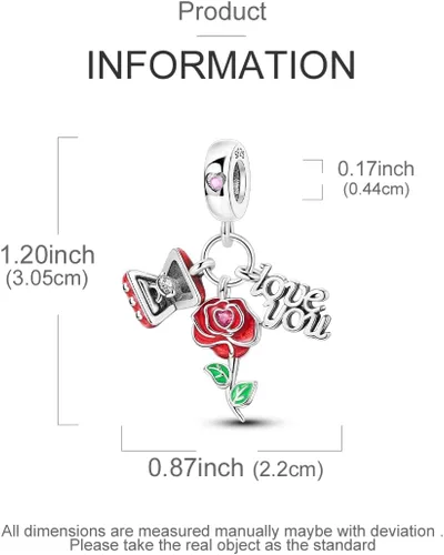 Miniatura 58 de Hapour Dijes de plata de ley 925 para pulseras, collar, joyería europea, colgante de cuentas para mujeres y madres