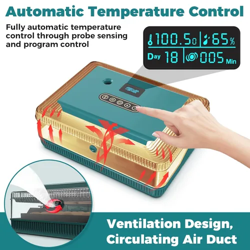Miniatura 6 de Incubadora de 25 huevos, incubadoras para incubar huevos, con giro automático de huevos y control de humedad, vela de huevos, reposición automática