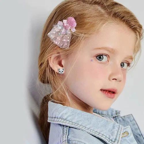 Miniatura 2 de Aretes tipo dormilona de plata de ley con diseño de bulldog francés para mujeres y niñas con orejas sensibles, bonitos regalos, Metal
