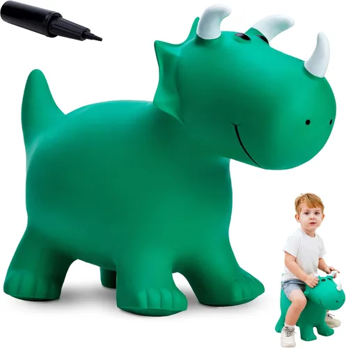 Miniatura 14 de Caballo Saltarín de Jirafa para Niños Pequeños, Animales Saltadores Caballo Saltarín, Juguetes Inflables Saltadores para Montar Regalos para Niños
