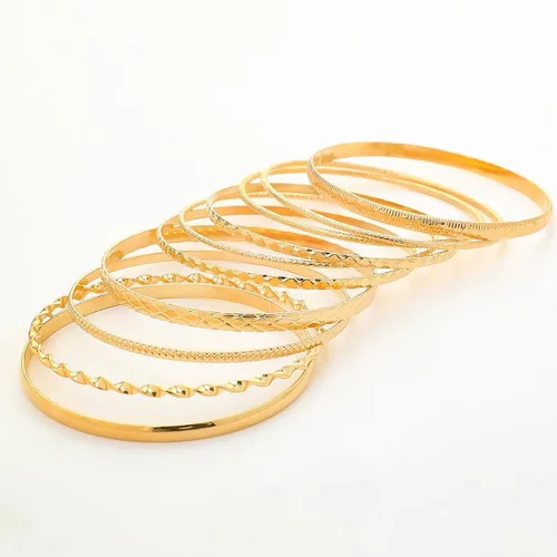 Miniatura 6 de 10 pulseras de oro para mujer, brazaletes de plata, joyería de disfraz indio, pulseras de discoteca de moda para pulsera de oro