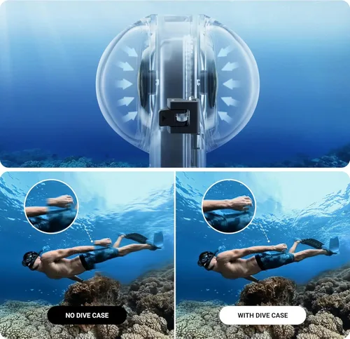 Miniatura 2 de Insta360 Paquete de buceo X4: cámara de acción impermeable 360 con sensores de 1/2 pulgada de 48 MP, video HDR 8K 360, foto 360 de 72 MP El