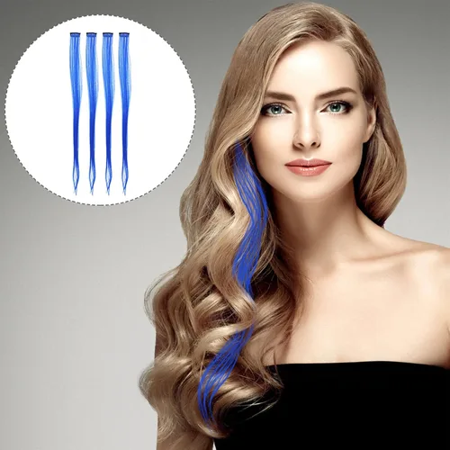 Miniatura 4 de KALLORY 12 extensiones de peluca, accesorios para el cabello, pelucas para mujer, joyas para el cabello, extensiones de cabello con clip