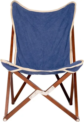 Miniatura 8 de CHAMA Vaquero Heritage - Silla plegable de madera dura oscura y lona de algodón de 20 onzas, accesorios de acero inoxidable de grado marino, bolsa