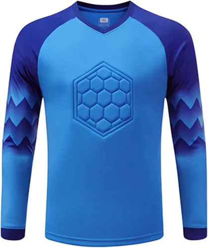 Miniatura 2 de TiaoBug Camiseta de portero de gladiador para niños y niños, camiseta de portero acolchada, uniforme de entrenamiento de equipo deportivo
