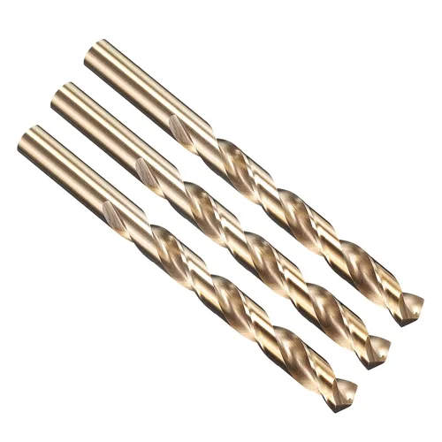 Miniatura 267 de PATIKIL Broca Jobber de 0.039 in, vástago recto M35 cobalto 5% acero de alta velocidad 135° acabado dorado para metal duro de acero inoxidable - 2