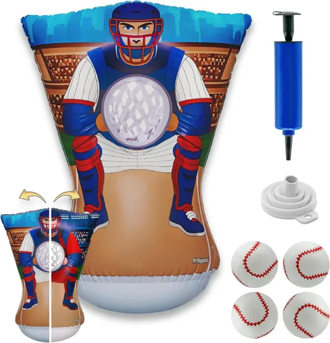 Objetivo de lanzamiento para niños: equipo de entrenamiento de béisbol de doble cara para práctica de béisbol en interiores y patios, zona de ataque