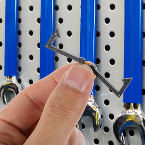 Miniatura 5 de 100 clips de plástico portátiles para tablero de clavijas, sujetadores seguros para exhibición de tableros de clavijas, fácil almacenamiento