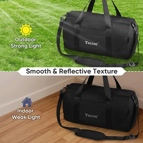 Miniatura 8 de BALEINE bolso de gimnasio para mujeres y hombres, pequeño bolso de lona impermeable y ligero para deportes, gimnasios y escapadas de fin de semana