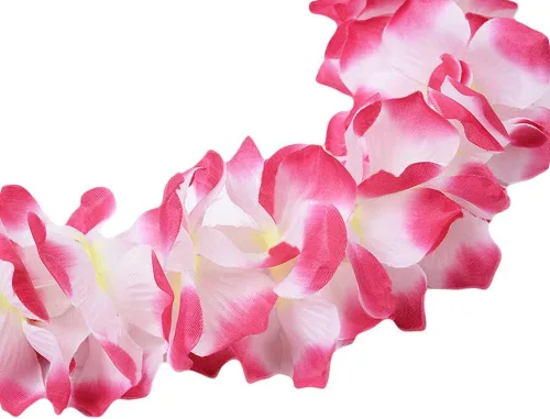 Miniatura 2 de Yansanido 4 piezas de leis hawaianos rosas para fiesta de graduación, fiesta de baile, accesorios de fotos en exteriores (rosa)