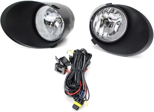 Miniatura 6 de iJDMTOY Juego completo de luces antiniebla con bombillas halógenas H10, cubiertas de adorno, interruptor de encendido/apagado y arnés de cableado