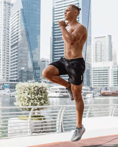 Miniatura 5 de CANGHPGIN Paquete de 2 pantalones cortos deportivos de entrenamiento para hombre, entrepierna de 7 pulgadas, pantalones cortos de senderismo