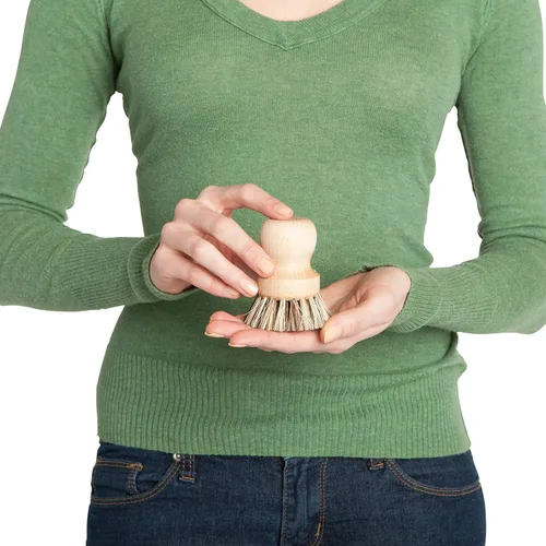 Miniatura 5 de Redecker Cepillo para ollas, fibra de unión, paquete de 2 cepillos resistentes para ollas, hierro fundido y residuos horneados, madera de haya
