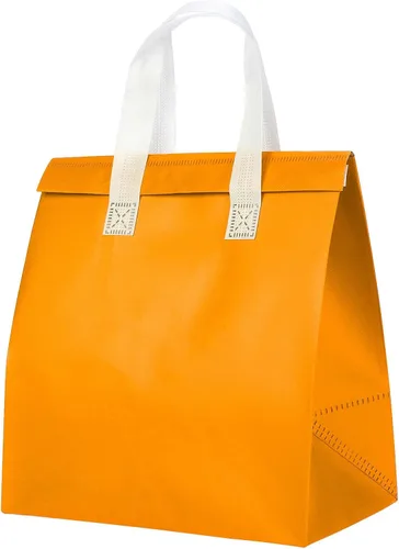 Miniatura 9 de PATIKIL Bolsas aisladas para llevar, 35 bolsas aislantes térmicas de comestibles de 9.4 x 5.9 x 10.2 pulgadas para entrega de alimentos fríos y Azul