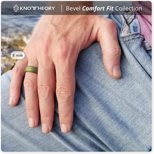 Miniatura 28 de Knot Theory - Anillo de boda de silicón para hombres y mujeres Anillos de goma finos de calidad superior con gran estilo, comodidad; son ideales
