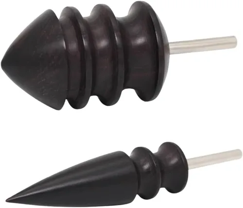 Miniatura 7 de Juego de 2 herramientas de pulido de cuero, barras pulidas de madera de ébano negro, bruñidor de cuero de madera de ébano, juegos de bruñidor