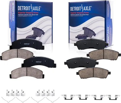 Miniatura 81 de Detroit Axle - Pastillas de freno traseras para Honda Odyssey 2011-2017 Pilot 2007-2013 MDX 2010-2013 ZDX 2010-2013 Pastillas de freno de cerámica
