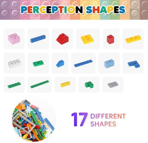 Miniatura 3 de Lekebaby Juego clásico de ladrillos de construcción de 604 piezas para niños, juego creativo, compatible con todas las principales marcas, juguete