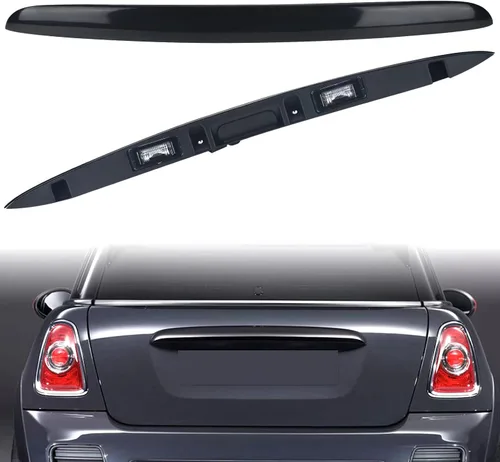 Manija de portón trasero negro con lámpara, tapa de guarnición de portón trasero compatible con vehículos BMW Mini 2005-2015 Cooper series R56 R57,