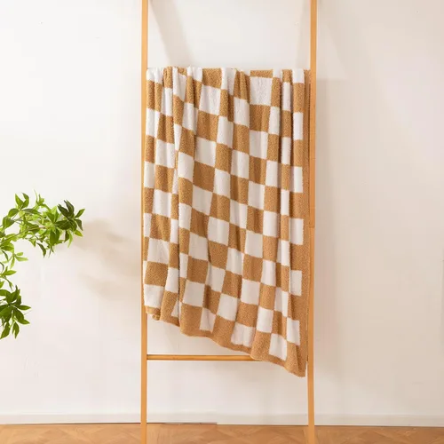 Miniatura 6 de YIRUIO Manta Throw a Cuadros Tablero de Ajedrez Esponjosa Peluda Cálida Cómoda Reversible Súper Suave Acogedora para Decoración del Hogar Cama Sofá