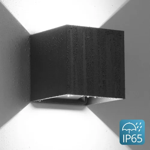 Miniatura 5 de BIRTALO - Luces LED de 20 W para exteriores de 20 W, ajustables, 6500 K, moderno aplique de pared cuadrado, impermeable, de aluminio negro