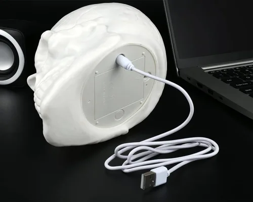 Miniatura 3 de DS. DISTINCTIVE STYLE Lámpara de luz nocturna regulable con control táctil de calavera 3D, viene con control remoto que cambia de color, iluminación