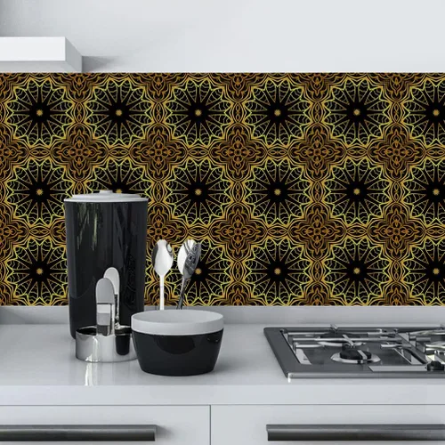 Miniatura 3 de 10 hojas de calcomanías para azulejos de 6 x 6 pulgadas, vinilo impermeable para cocina, baño, ducha, decoración de pared