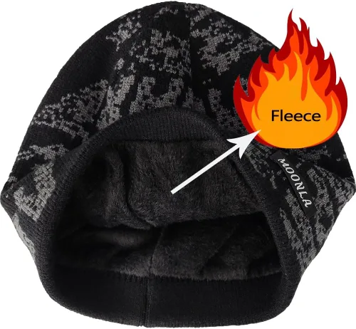 Miniatura 3 de Sireck Gorro para hombre y mujer, gorro de punto cálido para clima frío, gorro térmico