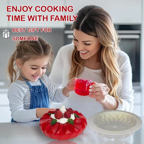 Miniatura 4 de Baking Bliss Moldes pequeños de gelatina en forma de corazón, silicona, blanco, 7.5 pulgadas