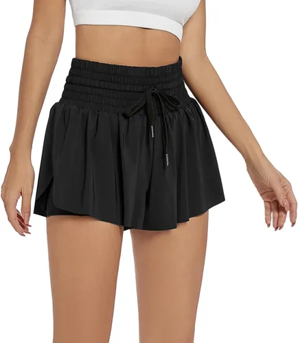 Miniatura 135 de Blaosn Pantalones cortos atléticos fluidos para mujer, gimnasio, yoga, entrenamiento, correr, pantalones cortos de tenis, falda falda linda, ropa