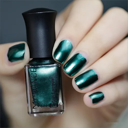 Miniatura 14 de Esmalte de Uñas Dorado Champán con Efecto Espejo Metálico, Laca de Uñas Brillante de Secado Rápido y Larga Duración, Cromo para Manicura DIY