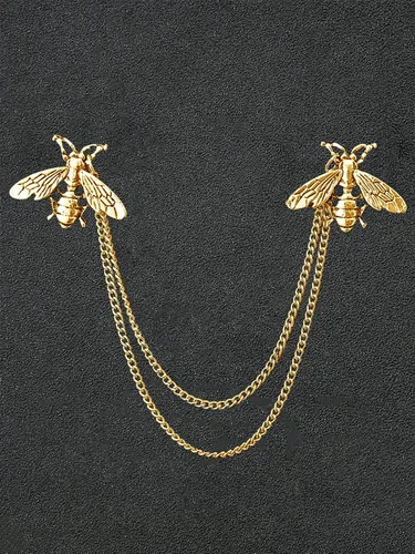 Miniatura 4 de Alfileres de cadena para hombre con cadena colgante, broche de borla, pin de solapa, collar de traje de negocios, pasador de barra, regalos