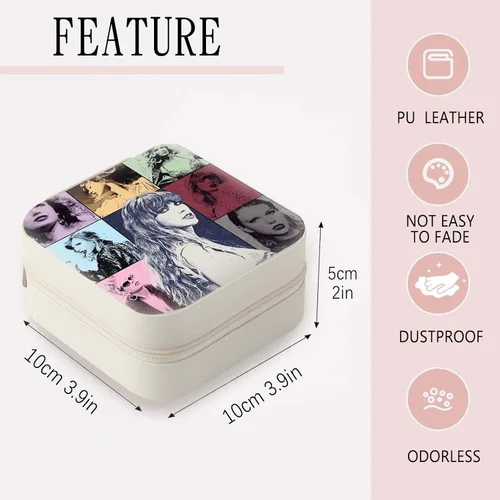 Miniatura 4 de asklove Joyero pequeño para álbumes de fans de T-S, joyería de viaje inspirada, regalo para amantes de la música, joyero de viaje para anillos