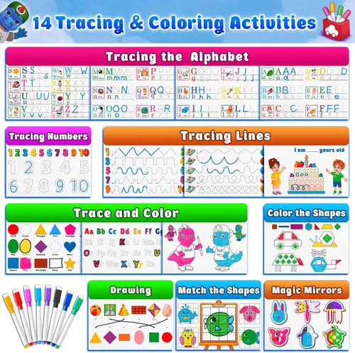 Miniatura 3 de Curious 2 Learn Montessori Busy Book para niños de 3 a 5 años – Carpeta de aprendizaje preescolar premontada con 28 actividades, bolsa de viaje y 8