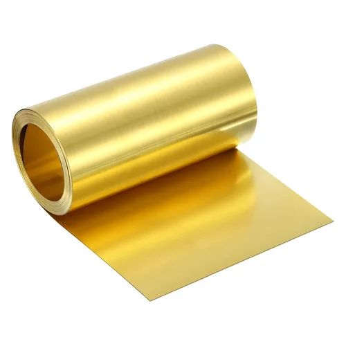Miniatura 29 de uxcell Rollo de lámina de latón, 40 x 2 x 0.016 pulgadas, rollo de lámina de latón intermitente de metal para manualidades, reparaciones