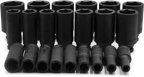 Miniatura 5 de Genius Tools Juego de dados de impacto profundo Dr. SAE de 22 piezas de 1/2" DI-422S