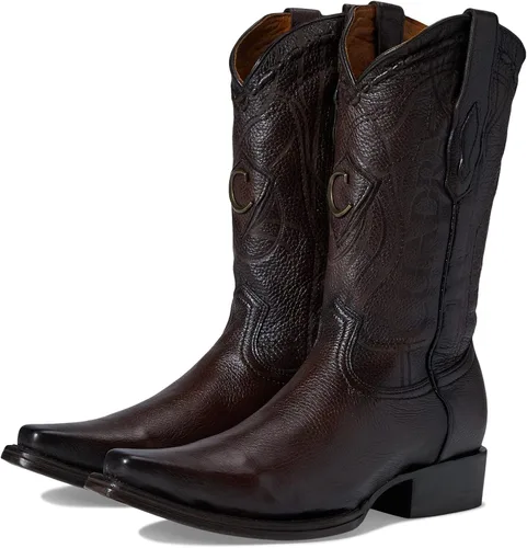 Miniatura 4 de Cuadra Botas vaqueras para hombre en cuero genuino de ciervo marrón