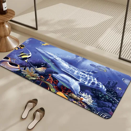 Miniatura 18 de Tapetes de baño antideslizantes de secado rápido, tapete de baño de goma, súper absorbente, tapete de baño lavable, tapete de baño para suelo