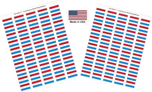 Miniatura 25 de 100 calcomanías de la bandera de Alaska; 1.5" x 1" hechas en Estados Unidos, calcomanías autoadhesivas de la bandera del estado para álbumes