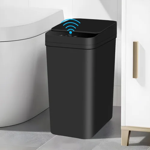 Miniatura 12 de Anborry - Cubo de basura inteligente sin contacto para baño de 8.3 litros con sensor de movimiento automático, cubo de basura eléctrico estrecho