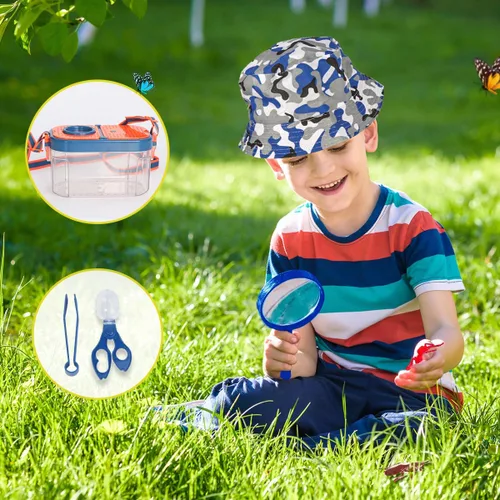 Miniatura 9 de Meland Juego de camping para niños con tienda de campaña, juguete de equipo de campamento con juego de simulación, juguete al aire libre para niños