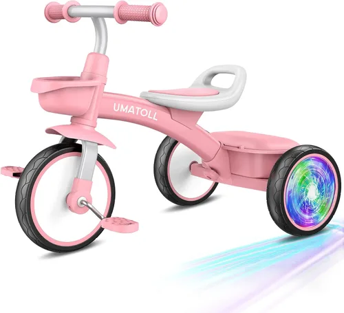 Miniatura 11 de Umatoll Triciclo para Niños Pequeños para niños y niñas de 18 meses a 4 años, juguetes de bicicleta para niños pequeños con asiento ajustable