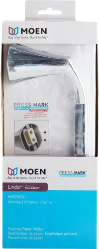 Miniatura 3 de Moen MY8708CH Lindor Chrome soporte para papel pivotante Cromo