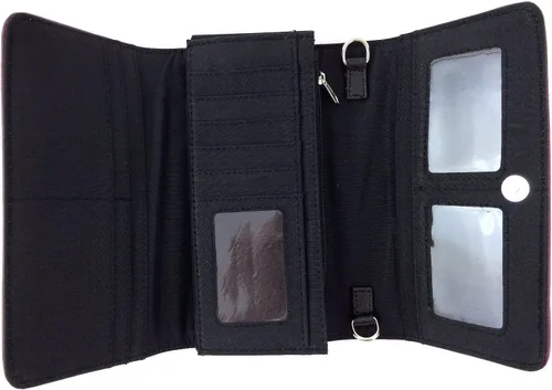 Miniatura 3 de Zelris Tribal Nativo Atrapasueños Pluma Concho Bordado Crossbody Fold Wallet