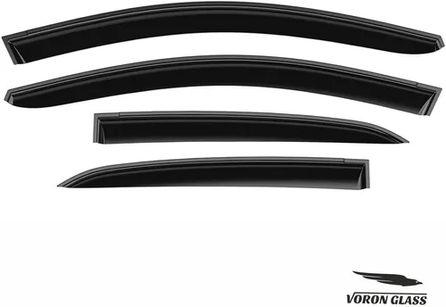 Miniatura 8 de Voron Glass Protectores de lluvia extra duraderos con cinta adhesiva para Toyota Corolla 2014-2019 Sedán, deflectores de ventana, viseras de ventana