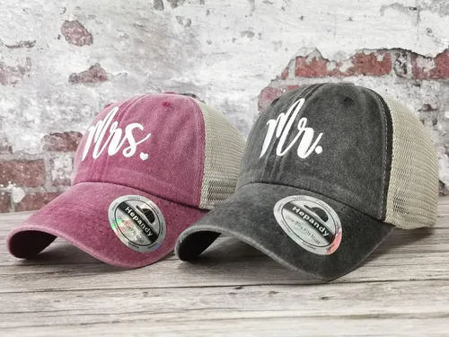 Miniatura 90 de Hepandy Mr Mrs Mom Dad Captain First Mate Mama and Mini Sombreros de béisbol
