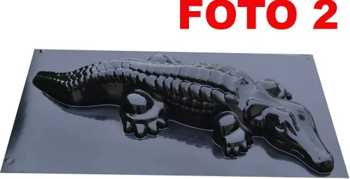 Miniatura 2 de Betonex Molde de fundición de cocodrilo DECORATIV Molde de jardín de caimán de hormigón (#A07)