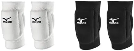 Mizuno Youth T10 Plus - Rodillera de voleibol, talla única, color blanco, para jóvenes, T10 Plus, talla única, color negro