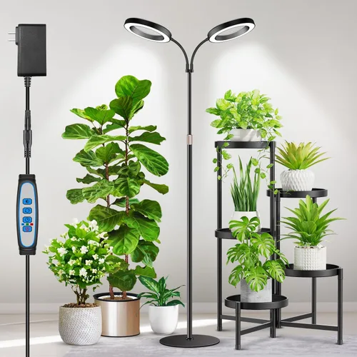 Miniatura 11 de Aumtrly Luces de cultivo para plantas de interior, luz de escritorio de 80 LED de espectro completo para el cultivo de plantas pequeñas, lámpara
